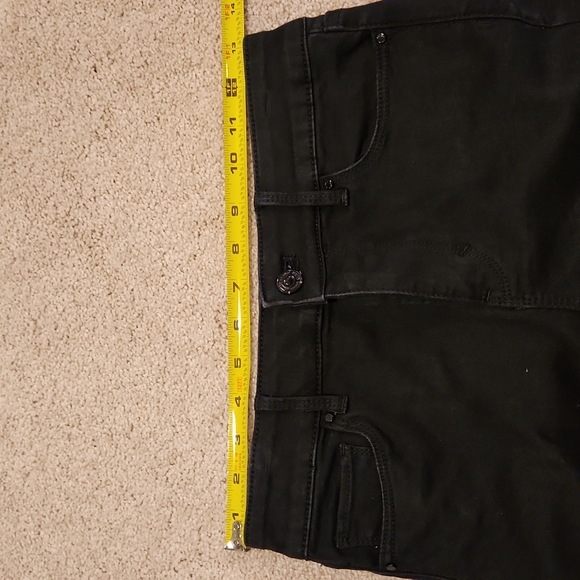 White House Black Market Cropped Black Jeans With Hemline  Embellishment - Picture 6 of 9